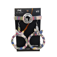 Load image into Gallery viewer, WILD Kikoy Africa Chocker/Bracelet and Earings - Purple