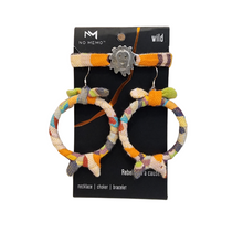 Load image into Gallery viewer, WILD Kikoy Lion Chocker/Bracelet and Earings - PEACH