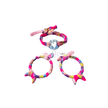 Load image into Gallery viewer, WILD Kikoy Heart Chocker/Bracelet and Earings - PINK