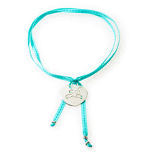Load image into Gallery viewer, FEISTY Ribbon Necklace &amp; Choker Pansy Shell / Sand dollar - Emerald - No Memo