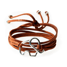 Load image into Gallery viewer, FIERCE Versatile faux suede Bracelet, Necklace &amp; Choker Elephant - Bronze Shi - No Memo