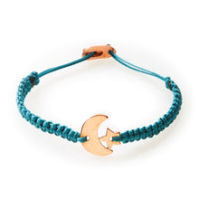 Load image into Gallery viewer, ICON Macrame Bracelet Star and Crescent - Emerald - No Memo