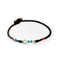Load image into Gallery viewer, LEGEND Braided Bracelet Key - Black (Teal/Neon pink) - No Memo
