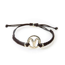 Load image into Gallery viewer, SPIRIT Macrame Bracelet Aries - Black - No Memo