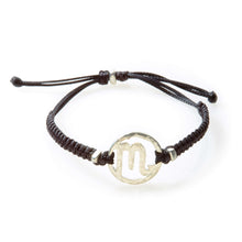 Load image into Gallery viewer, SPIRIT Macrame Bracelet Scorpio - Black - No Memo