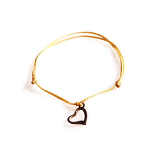 Load image into Gallery viewer, DAINTY Single Thread Bracelet Heart - Beige - No Memo