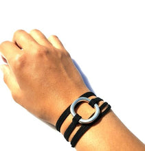 Load image into Gallery viewer, FIERCE Versatile faux suede Bracelet, Necklace &amp; Choker Engraved Coin - Tobac - No Memo