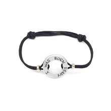 Load image into Gallery viewer, HERO Black Cord Bracelet - I was born ready - No Memo