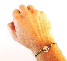 Load image into Gallery viewer, LEGEND Braided Bracelet Skull - Dark Grey - No Memo