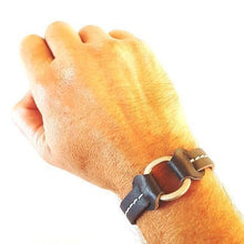 Load image into Gallery viewer, STUD Leather Bracelet with studs Turquoise - No Memo